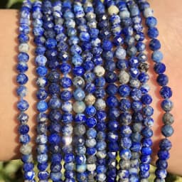 Wholesale 2/3/4mm Natural Stone Amethyst Tiger Eye Tourmaline Zircon Cut Angle Spacing Beads DIY Men's And Women's Bracelet