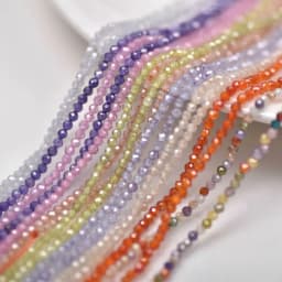Wholesale 2/3/4mm Natural Stone Amethyst Tiger Eye Tourmaline Zircon Cut Angle Spacing Beads DIY Men's And Women's Bracelet