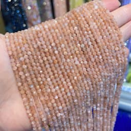 Wholesale 2/3/4mm Natural Stone Amethyst Tiger Eye Tourmaline Zircon Cut Angle Spacing Beads DIY Men's And Women's Bracelet