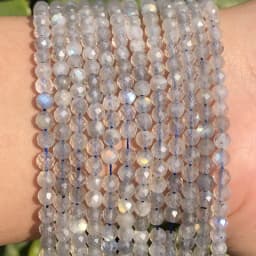 Wholesale 2/3/4mm Natural Stone Amethyst Tiger Eye Tourmaline Zircon Cut Angle Spacing Beads DIY Men's And Women's Bracelet