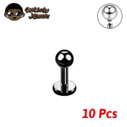 10pc ASTM-F136 Titanium Tragus Piercing 18G 16G 14G Labret Stud Lip Rings Piercing Oreja Cartilage Earring Labret Body Jewelry