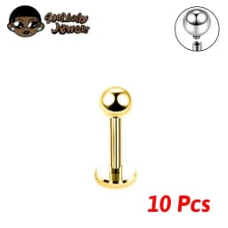 10pc ASTM-F136 Titanium Tragus Piercing 18G 16G 14G Labret Stud Lip Rings Piercing Oreja Cartilage Earring Labret Body Jewelry