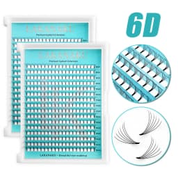 Lakanaku 320 Fans Premade Volume Fans 3D 4D 5D 6D Soft Cashmere Matte Eyelashes Large Capacity Cilios Individual Lash Extension