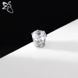 ZS 1 Piece Magnetic Clip-on Earrings Star Heart Shape CZ Crystal Ear Clip No Piercing Ear Stud No Pierced Earring Jewelry 4-8MM