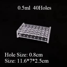 0.2/0.5/1.5/2/5/7/10/15/20/25/50/100ml 24/48/40/96 Holes Storage Plate Organic Glass PMMA Laboratory Centrifuge Tube Rack Holder