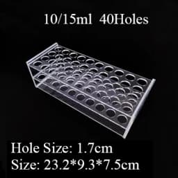 0.2/0.5/1.5/2/5/7/10/15/20/25/50/100ml 24/48/40/96 Holes Storage Plate Organic Glass PMMA Laboratory Centrifuge Tube Rack Holder