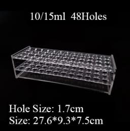 0.2/0.5/1.5/2/5/7/10/15/20/25/50/100ml 24/48/40/96 Holes Storage Plate Organic Glass PMMA Laboratory Centrifuge Tube Rack Holder