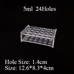 0.2/0.5/1.5/2/5/7/10/15/20/25/50/100ml 24/48/40/96 Holes Storage Plate Organic Glass PMMA Laboratory Centrifuge Tube Rack Holder