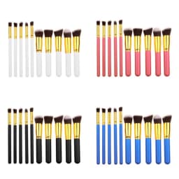 10 Kit Professional Kabuki Contouring Smoke Makeup Brushes
