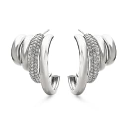 HECHENG, Modern Jewelry Brass Zircon Hoop Earrings New Trend Hot Selling Gold Color Fashion Drop Earrings For Women