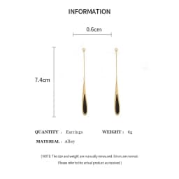 Simple Geometric Square Drop Earring For Women Korean Fashion Gold-color Line Long Tassel Dangle Earrings Party Jewelry Gift