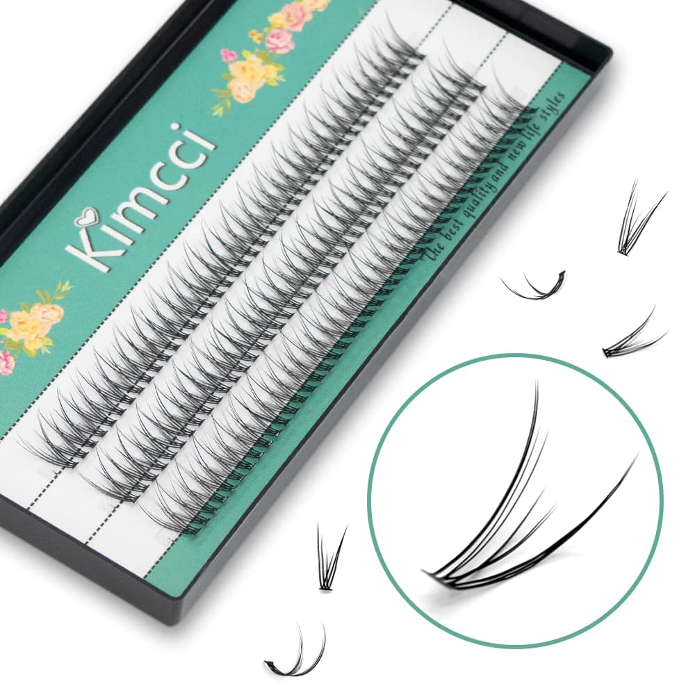Kimcci Dovetail Fly Eyelashes Natural Soft Fasle Fake Eyelashes 0.07mm Extension Natural Slender Cross False Eyelashes
