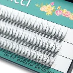 Kimcci Dovetail Fly Eyelashes Natural Soft Fasle Fake Eyelashes 0.07mm Extension Natural Slender Cross False Eyelashes