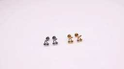 Cute Cherry Casual Women Earrings Gold Plated Stainless Steel Screw Back Aretes De Mujer Ear Stud Party Jewelry Gifts Waterproof