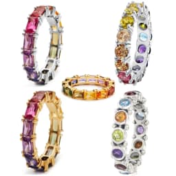Xuan Rainbow Color Women's Ring Simple Fashion Light Luxury Attending Ball Accessories Daily Wearing  Jewelry Wholesale