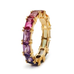 Xuan Rainbow Color Women's Ring Simple Fashion Light Luxury Attending Ball Accessories Daily Wearing  Jewelry Wholesale