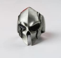 Europe and America Retro Punk Spartan Warrior Mask Mens Open Rings for Classic Male Warrior Helmet Ring Hip Hop Party Jewelry