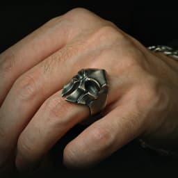 Europe and America Retro Punk Spartan Warrior Mask Mens Open Rings for Classic Male Warrior Helmet Ring Hip Hop Party Jewelry