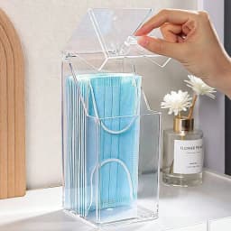 1/2pcs-Desktop Makeup Brush Storage Bucket Cup Holder with Lid Makeup Lipstick Cosmetic Storage Box Organizer Tube Transparent