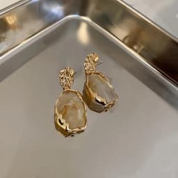 New Fashion Earrings Zircon Square Stone Earrings Vintage Gold Color Small Earrings for Women Jewelry Accessorries
