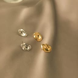 Simple Smooth Irregular Light Luxury Gold Color Earrings For Woman Korean Fashion Jewelry Goth Party Girls Unusual Accessory