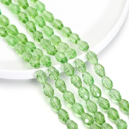 1 Strand 6-12mm Spacer Water Drop Beads AB Shine Glass Crystal Drop Pendant for DIY Earing Bracelet Jewelry Making Accessories