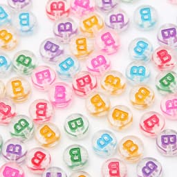 100Pcs 7mm Transparent Colorful A-Z Letter Acrylic Beads Round Flat Vowel Spacer Beads For Jewelry Making Diy Bracelet Necklace