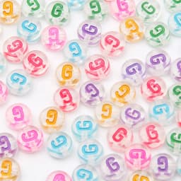 100Pcs 7mm Transparent Colorful A-Z Letter Acrylic Beads Round Flat Vowel Spacer Beads For Jewelry Making Diy Bracelet Necklace
