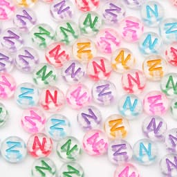 100Pcs 7mm Transparent Colorful A-Z Letter Acrylic Beads Round Flat Vowel Spacer Beads For Jewelry Making Diy Bracelet Necklace