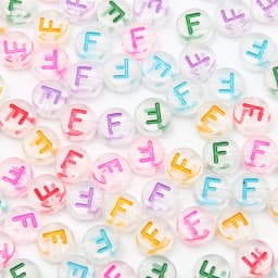 100Pcs 7mm Transparent Colorful A-Z Letter Acrylic Beads Round Flat Vowel Spacer Beads For Jewelry Making Diy Bracelet Necklace