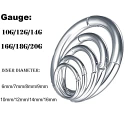 1Pc G23 Titanium Hinged Segment Nose Hoop Rings Nose Septum Clicker Rings Ear Daith Hoop Earring Helix Piercing Body Jewelry