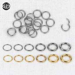 1Pc G23 Titanium Hinged Segment Nose Hoop Rings Nose Septum Clicker Rings Ear Daith Hoop Earring Helix Piercing Body Jewelry