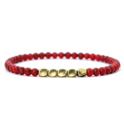 New Men 4mm Bracelet Irregular Copper Beads Strand Braclet Minimalist Black Onyx Stone Braslet Pulsera Hombre Gift For Him Joias