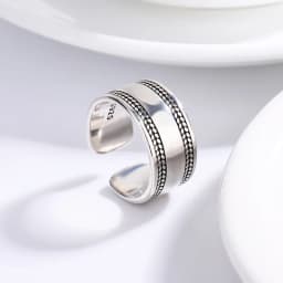 New in 925 Sterling Silver Smooth Surface Adjustable Rings For Women Vintage Female Jewelry Wholesale