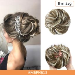 Synthetic Messy Hair Bun Chignon Scrunchies Fake Hair Band Braid Elastic Hairpiece Tail For Women Synthetic Wrap Curly Ponytail