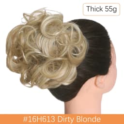 Synthetic Messy Hair Bun Chignon Scrunchies Fake Hair Band Braid Elastic Hairpiece Tail For Women Synthetic Wrap Curly Ponytail