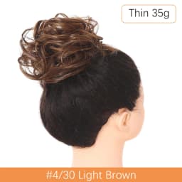 Synthetic Messy Hair Bun Chignon Scrunchies Fake Hair Band Braid Elastic Hairpiece Tail For Women Synthetic Wrap Curly Ponytail
