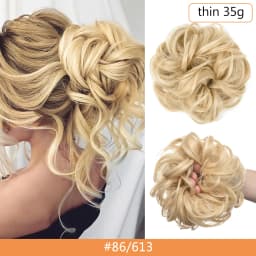 Synthetic Messy Hair Bun Chignon Scrunchies Fake Hair Band Braid Elastic Hairpiece Tail For Women Synthetic Wrap Curly Ponytail