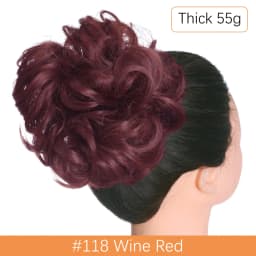 Synthetic Messy Hair Bun Chignon Scrunchies Fake Hair Band Braid Elastic Hairpiece Tail For Women Synthetic Wrap Curly Ponytail