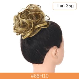 Synthetic Messy Hair Bun Chignon Scrunchies Fake Hair Band Braid Elastic Hairpiece Tail For Women Synthetic Wrap Curly Ponytail