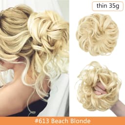 Synthetic Messy Hair Bun Chignon Scrunchies Fake Hair Band Braid Elastic Hairpiece Tail For Women Synthetic Wrap Curly Ponytail
