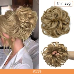 Synthetic Messy Hair Bun Chignon Scrunchies Fake Hair Band Braid Elastic Hairpiece Tail For Women Synthetic Wrap Curly Ponytail