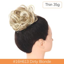 Synthetic Messy Hair Bun Chignon Scrunchies Fake Hair Band Braid Elastic Hairpiece Tail For Women Synthetic Wrap Curly Ponytail