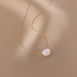 316L Stainless Steel New Fashion Fine Jewelry Natural Freshwater Pearl Charms Chain Choker Necklaces & Pendant For Women