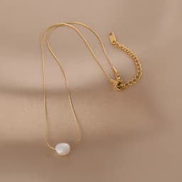 316L Stainless Steel New Fashion Fine Jewelry Natural Freshwater Pearl Charms Chain Choker Necklaces & Pendant For Women