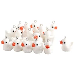 10pcs 18x21MM Cute Duck Resin Charms Earring Pendants for DIY Findings Necklace Keychain Bracelets Jewelry Making Accessories