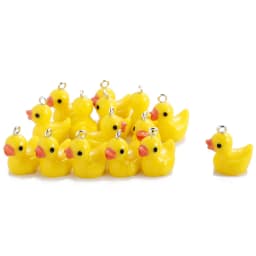 10pcs 18x21MM Cute Duck Resin Charms Earring Pendants for DIY Findings Necklace Keychain Bracelets Jewelry Making Accessories