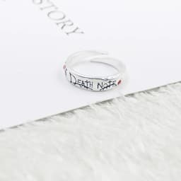 Death Note Anime Ring Yagami Light Alloy Cosplay Prop for Women Men Adjustable Ring Jewelry Gift Accessory