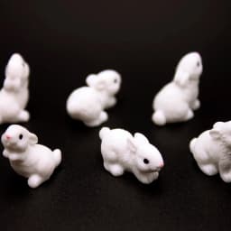 5/10pcs Mini Resin Rabbit Figurines, Farm Animal Miniature Fairy Garden Micro Landscape Ornament, DIY Craft Decoration