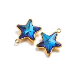5Pcs Stainless Steel Star Glass Charms Pendants for DIY Fashion Jewelry Girl Gifts Necklace Materials Findings Bracelets Bulk